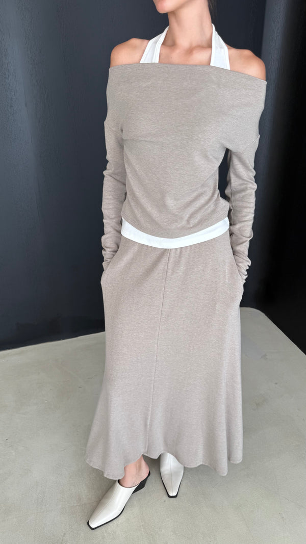 Layered Top & Skirt Set