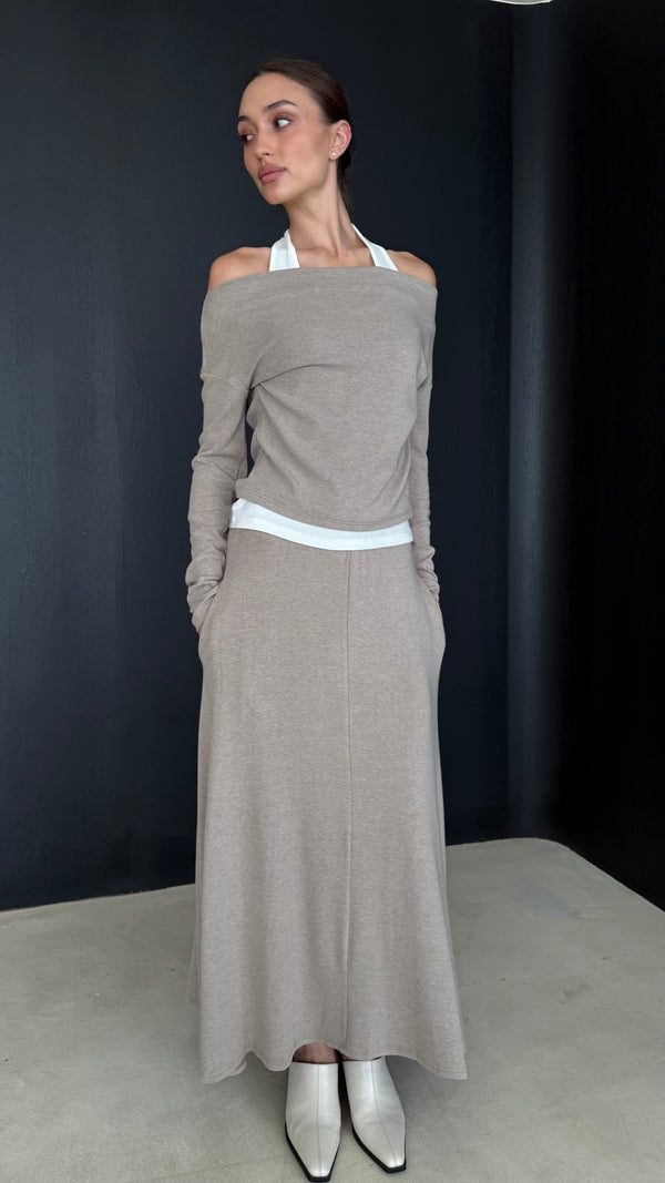 Layered Top & Skirt Set