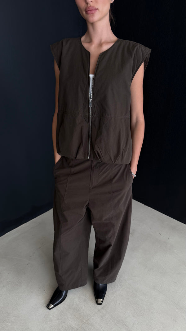 Oversized Zippered Vest + Pants