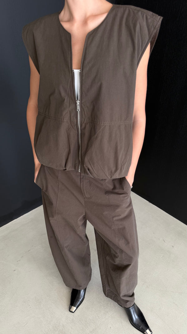 Oversized Zippered Vest + Pants