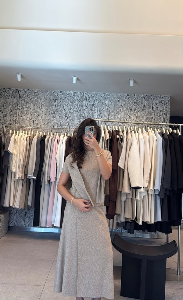 3 Piece Cardigan Set with Skirt