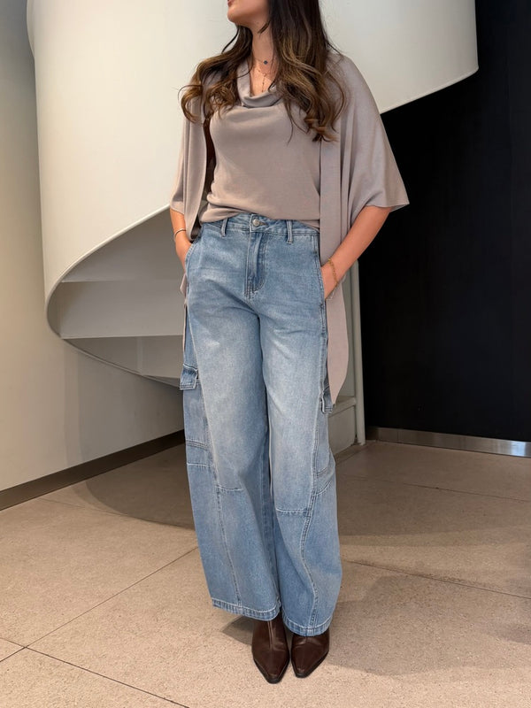 Side Flap Cargo Jeans