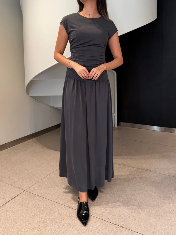 Runched Side Top + Skirt Set