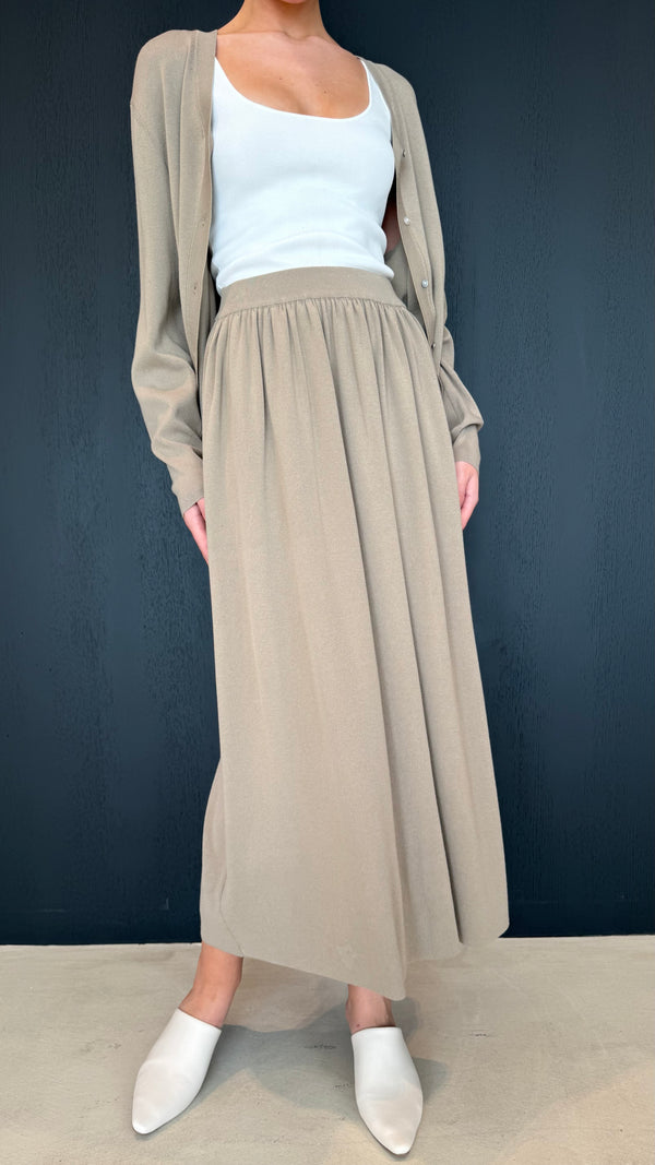 Long Sleeve Cardigan + Skirt Set