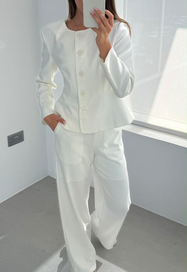 Peplum Blazer Pants Set