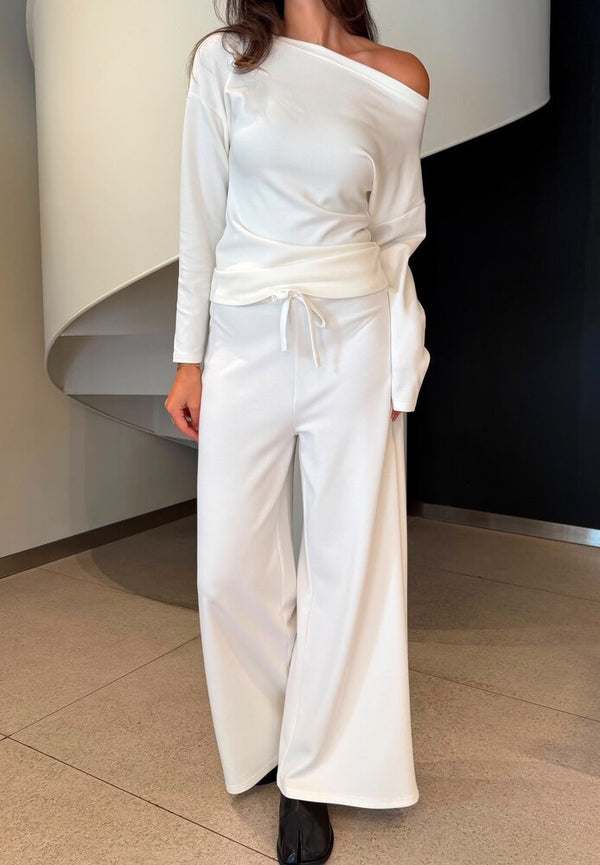 Boat Neck Top + Pants Set