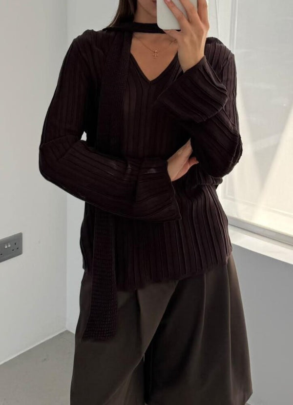 V-Neck Style Tie Top