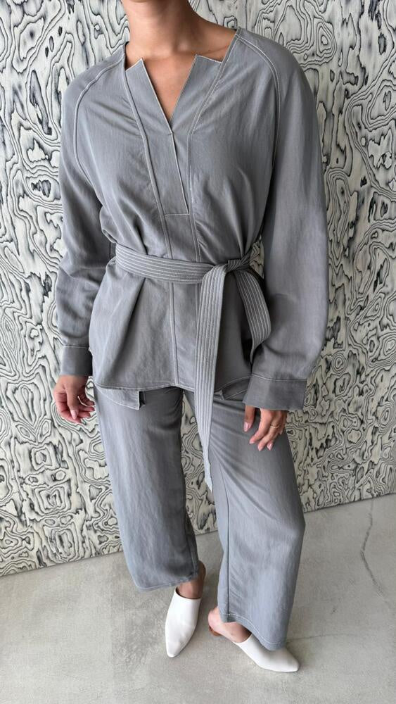 Tie-up Top + Pants Set