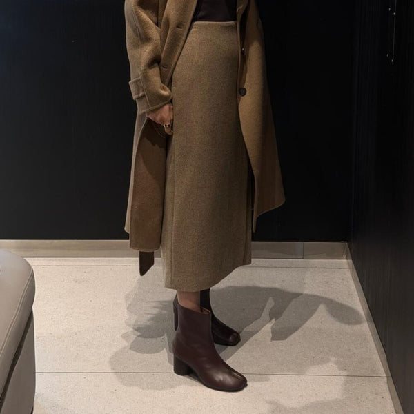 Wool Midi Skirt
