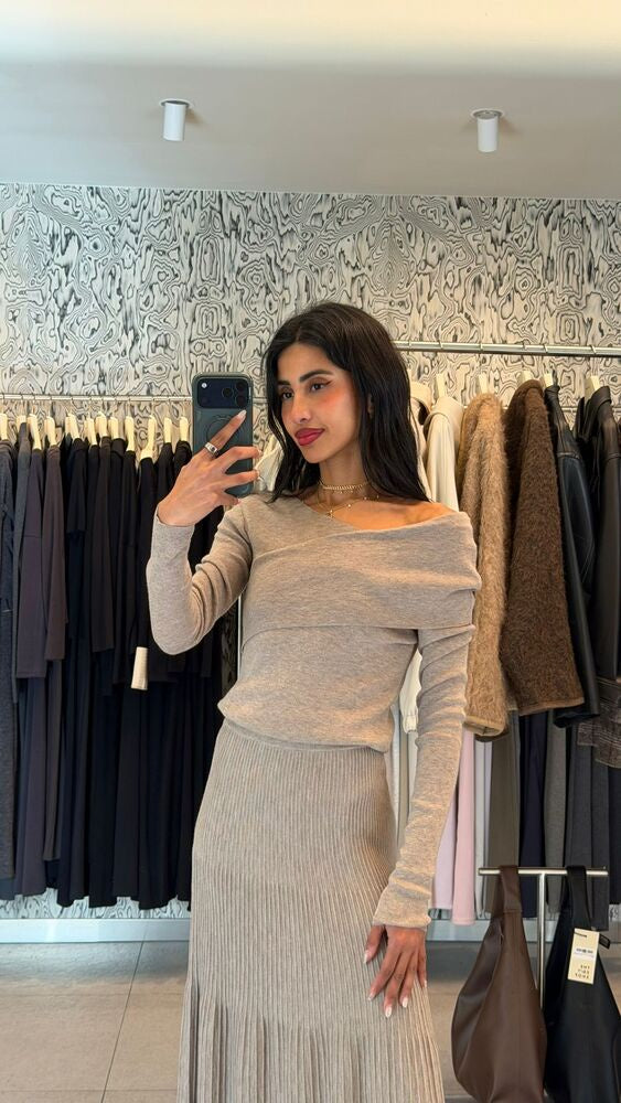 Asymmetrical Sweater + Skirt Set