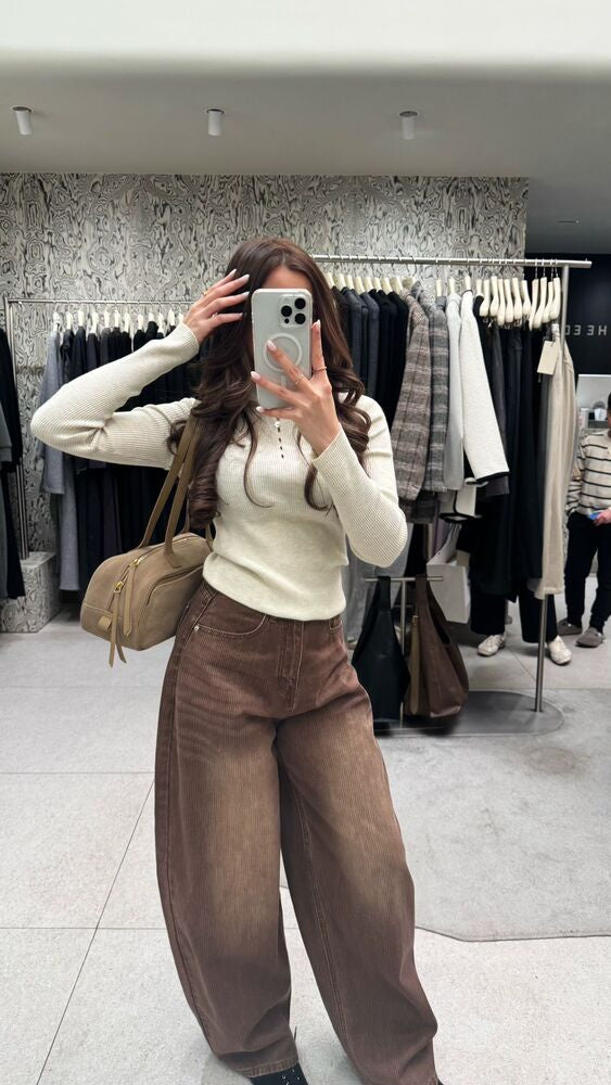 Vertical Striped Baggy Jeans