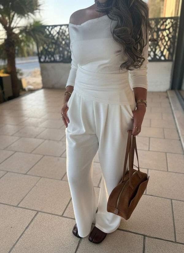 Off Shoulder Top + Pants Set