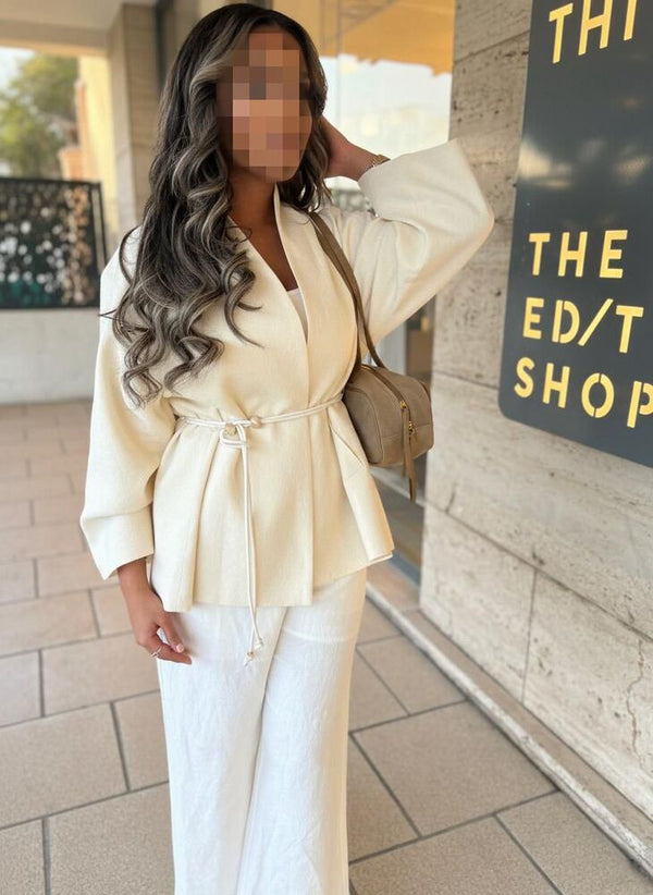 Kimono Linen Pants Set