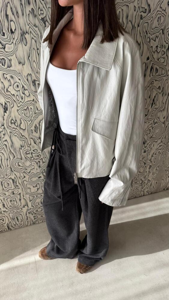 Full Zip Leather Jacket