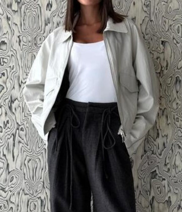 Full Zip Leather Jacket