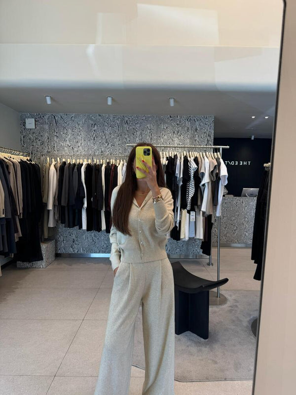 Turtleneck Cardigan Pants Set