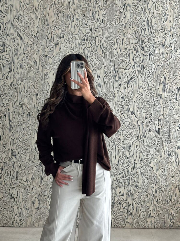 Scarf Detail Sweater