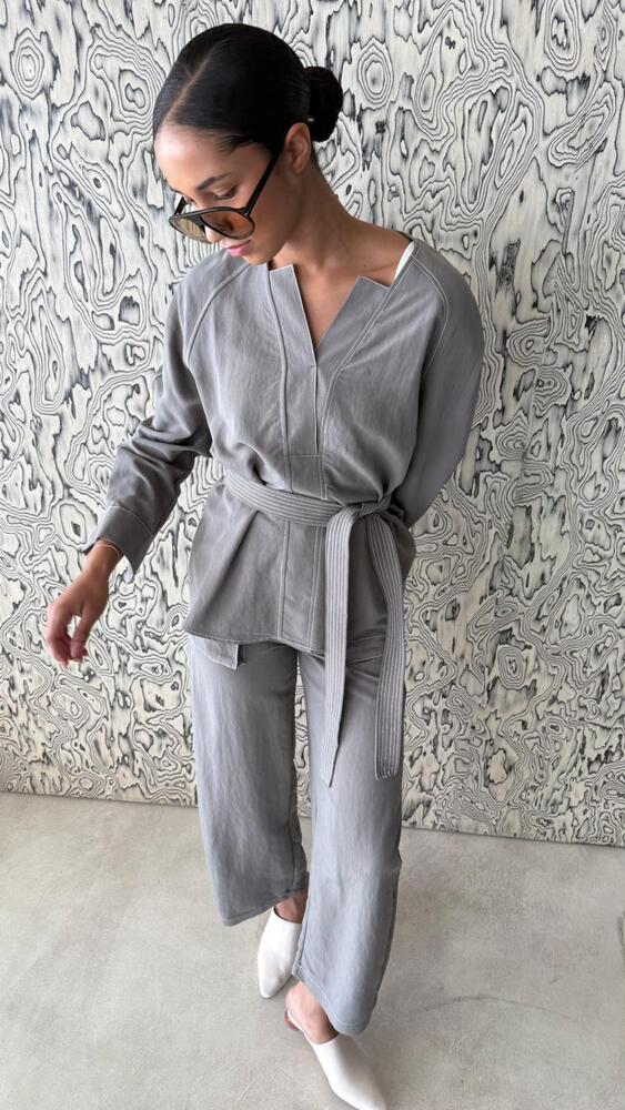 Tie-up Top + Pants Set