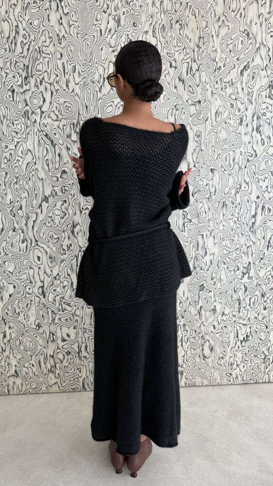 Knit Dress With Cardigan