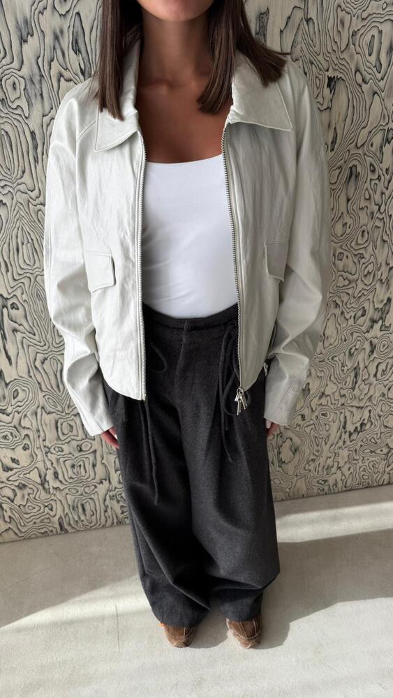 Full Zip Leather Jacket