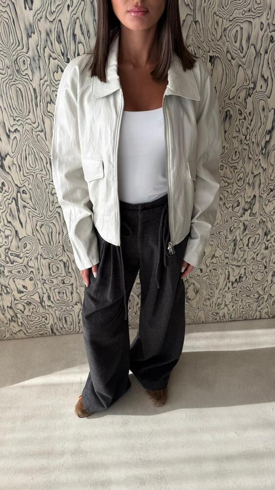 Full Zip Leather Jacket