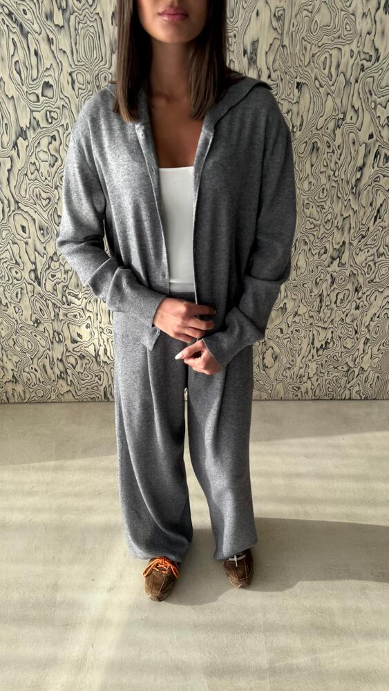 Turtleneck Cardigan Pants Set