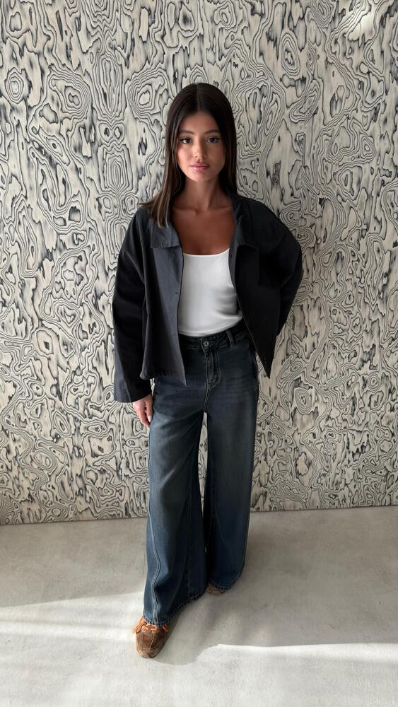 Raw-Edge Coated Jacket