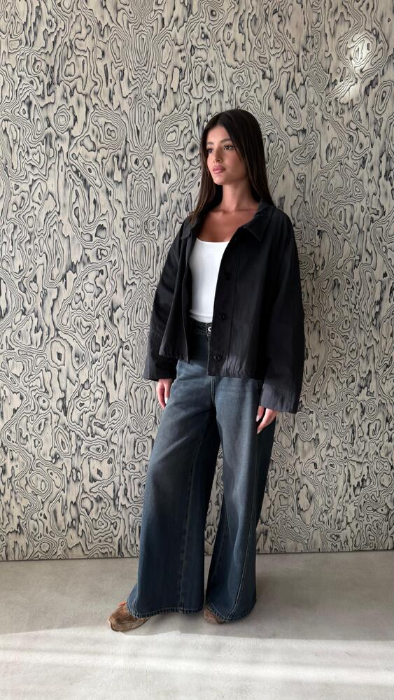 Raw-Edge Coated Jacket