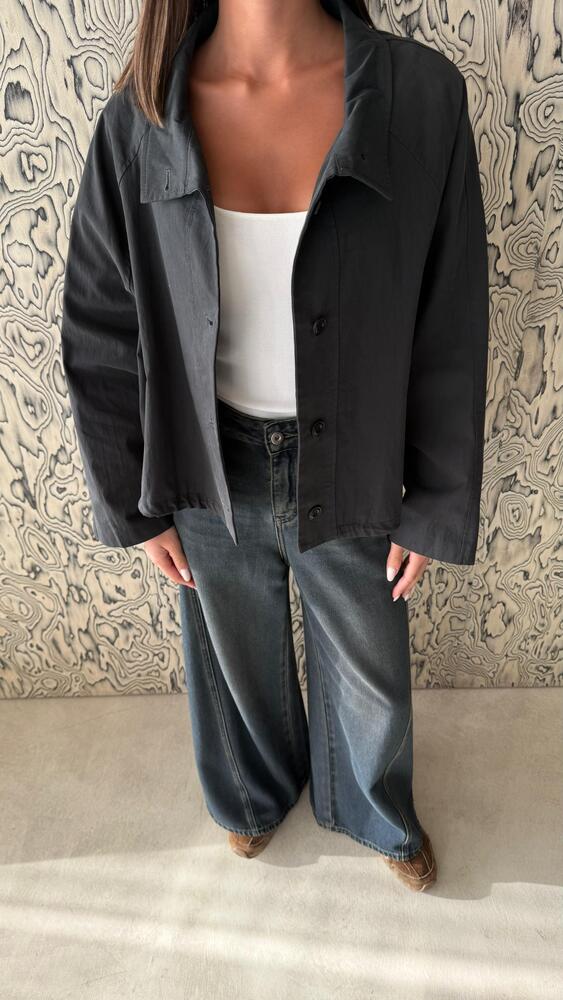 Raw-Edge Coated Jacket