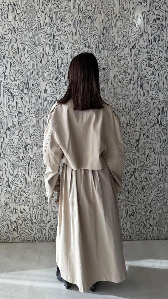 Cropped Trench Coat Set