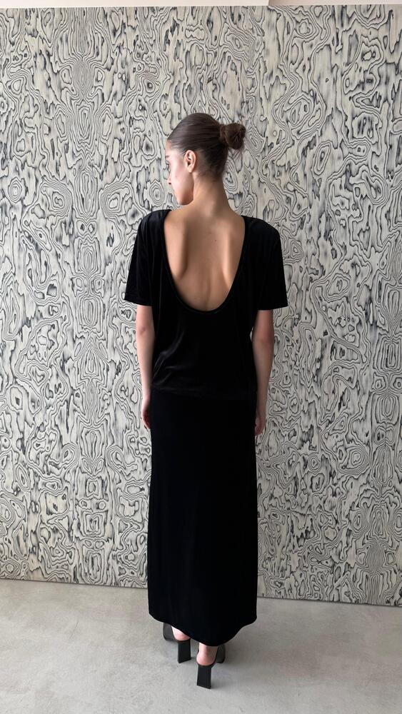 Velvet Midi Skirt Set