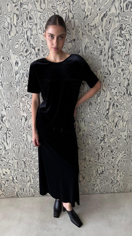 Velvet Midi Skirt Set