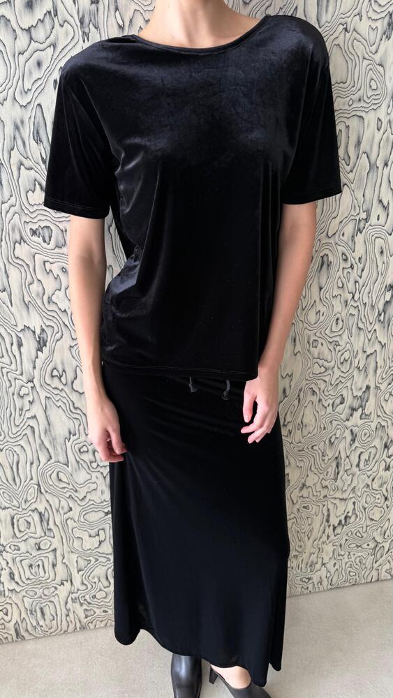 Velvet Midi Skirt Set