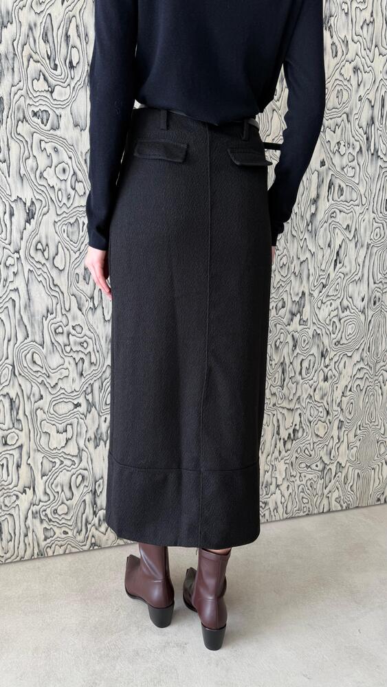 Tweed Skirt With Belt