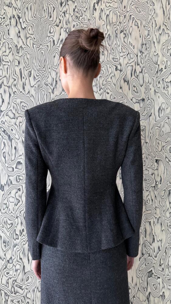 Wool Jacket + Skirt Set