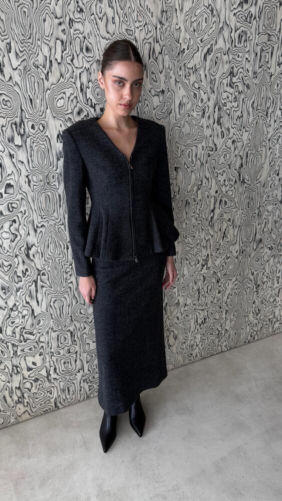 Wool Jacket + Skirt Set