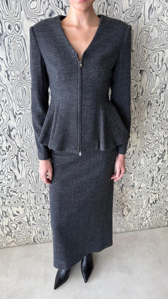 Wool Jacket + Skirt Set