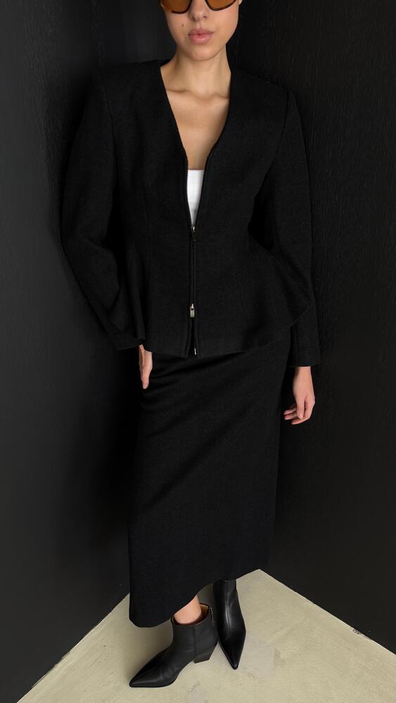 Wool Jacket + Skirt Set