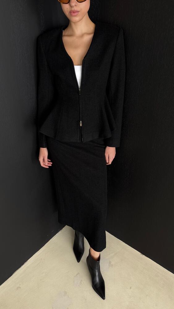 Wool Jacket + Skirt Set