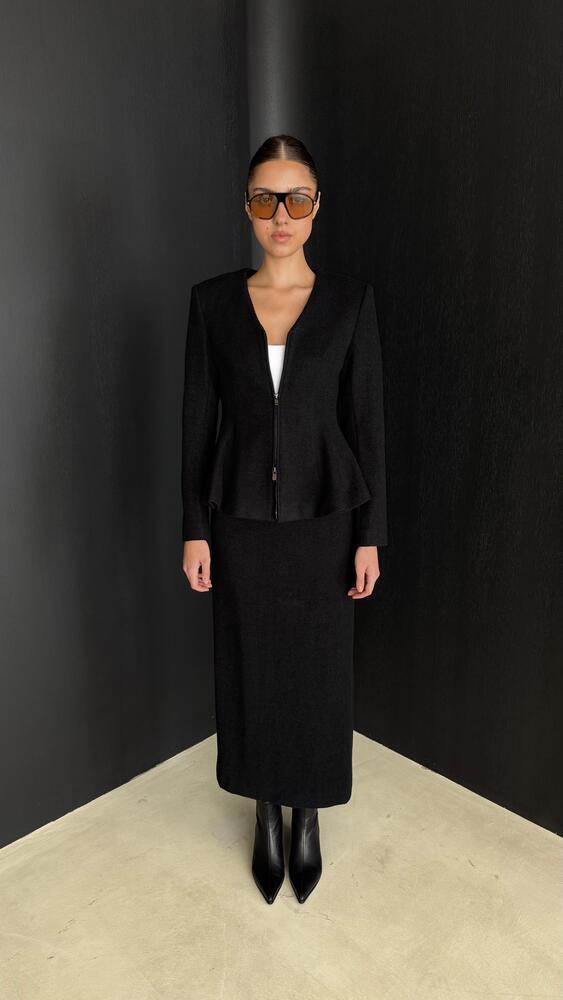 Wool Jacket + Skirt Set