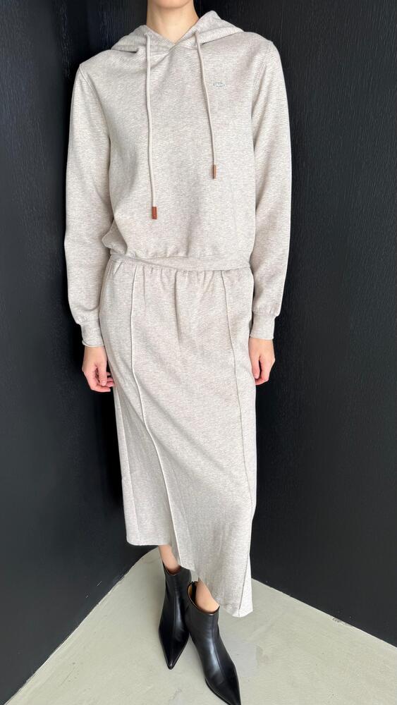 Hoodie + Midi Skirt