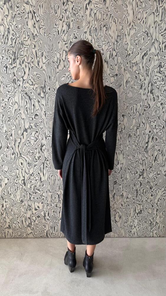 Knot Detail Wool Dress
