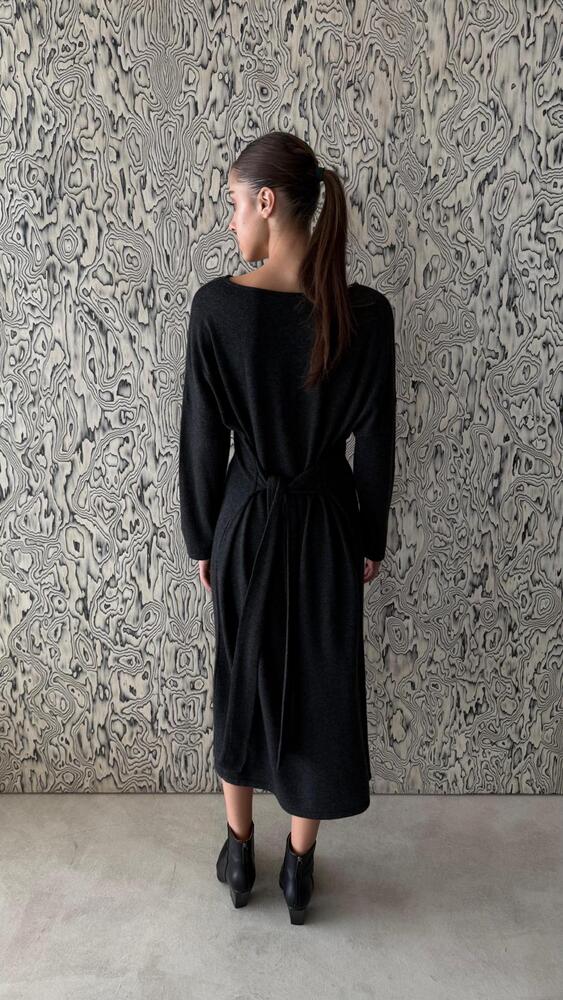 Knot Detail Wool Dress