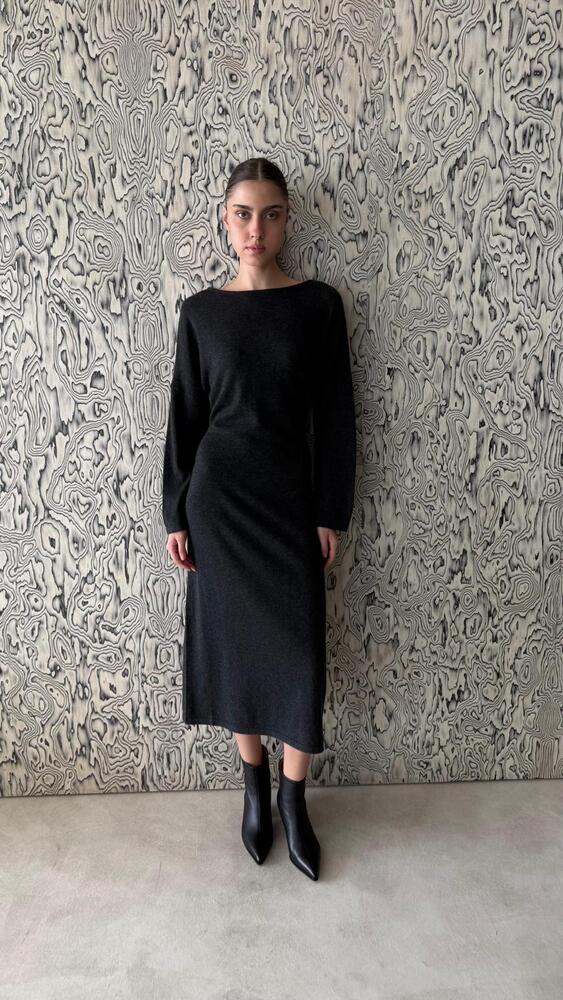 Knot Detail Wool Dress