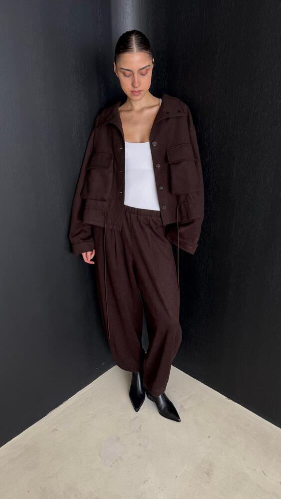 Drawstring Jacket + Pants Set