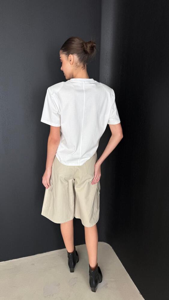 Padded Crew Neck T-Shirt