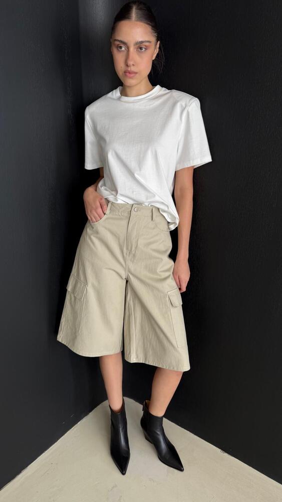 Padded Crew Neck T-Shirt