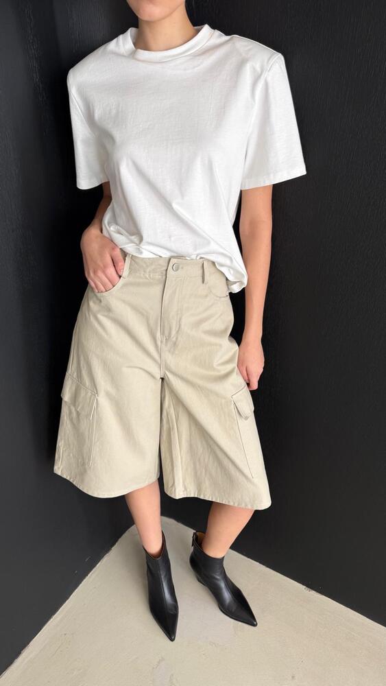 Padded Crew Neck T-Shirt