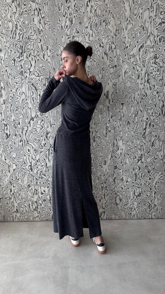 Hoodie Striped Tank Top + Skirt Set