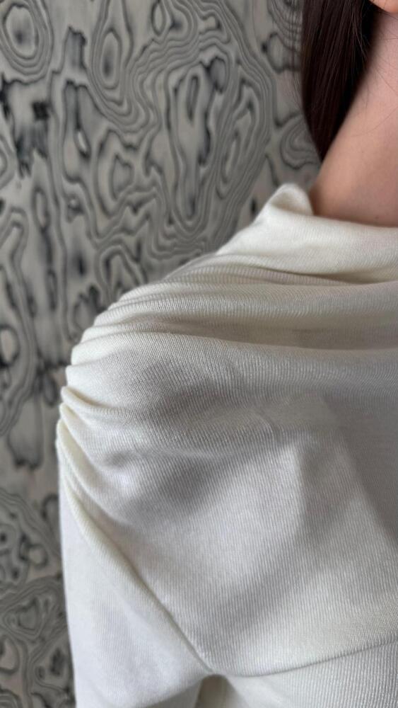 Puffed Shoulder Sweater